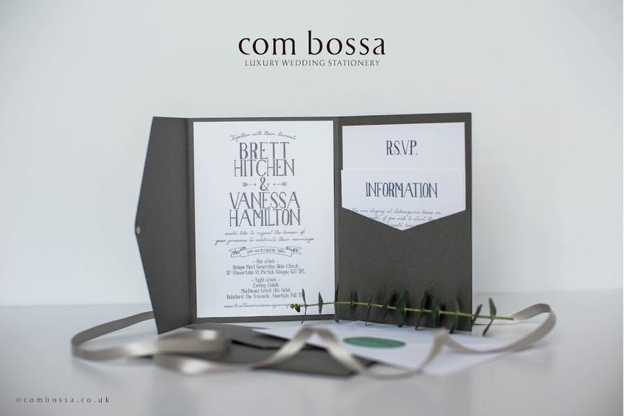 Com Bossa Luxury Wedding Invitations